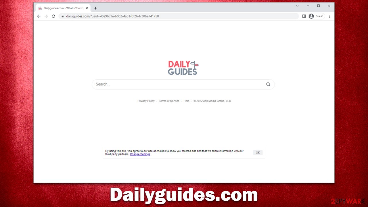 Dailyguides.com browser hijacker