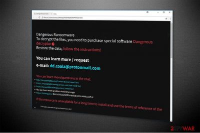 Dangerous ransomware image