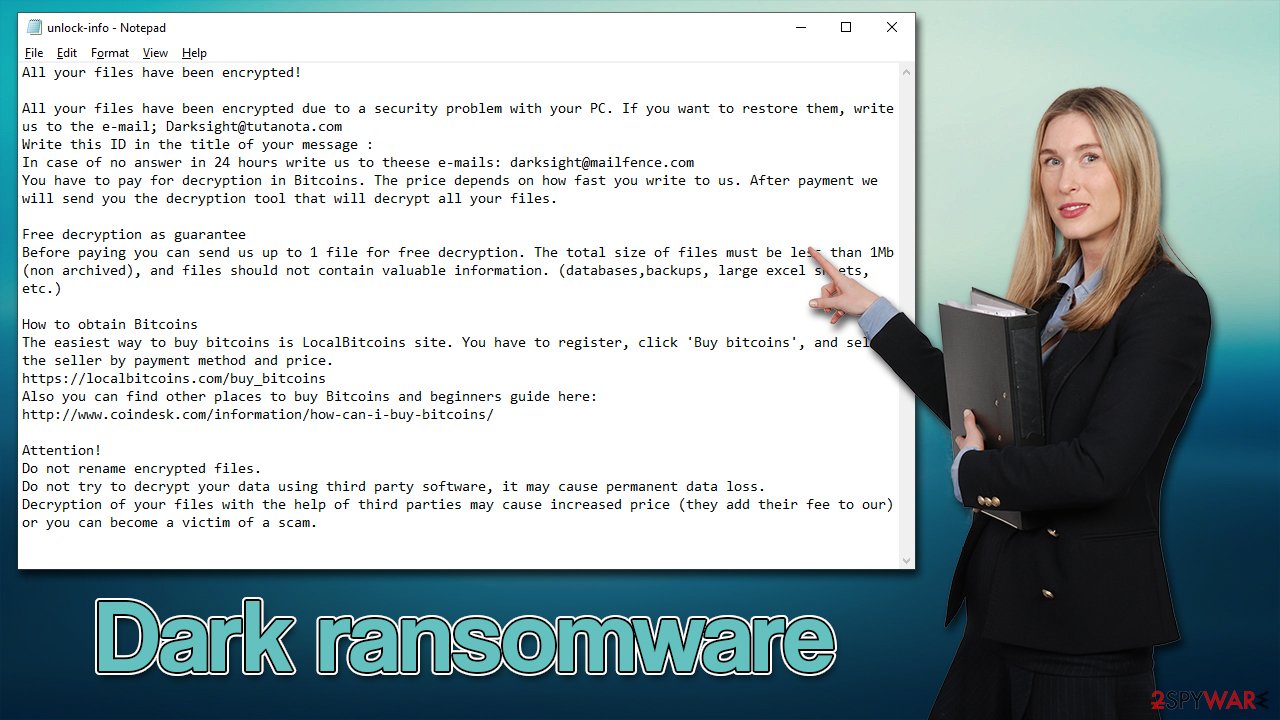 Dark ransomware virus