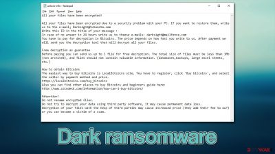 Dark ransomware