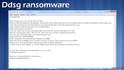 Ddsg ransomware