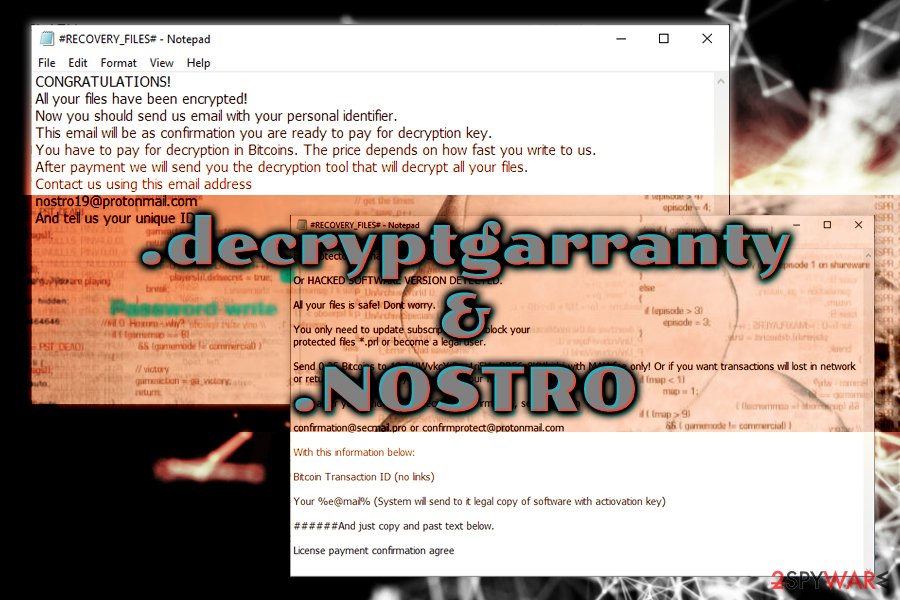 .decryptgarranty and .NOSTRO variants