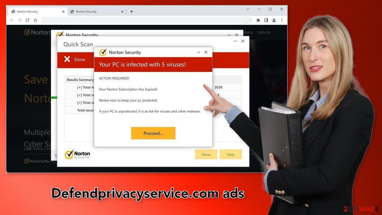 Defendprivacyservice.com ads
