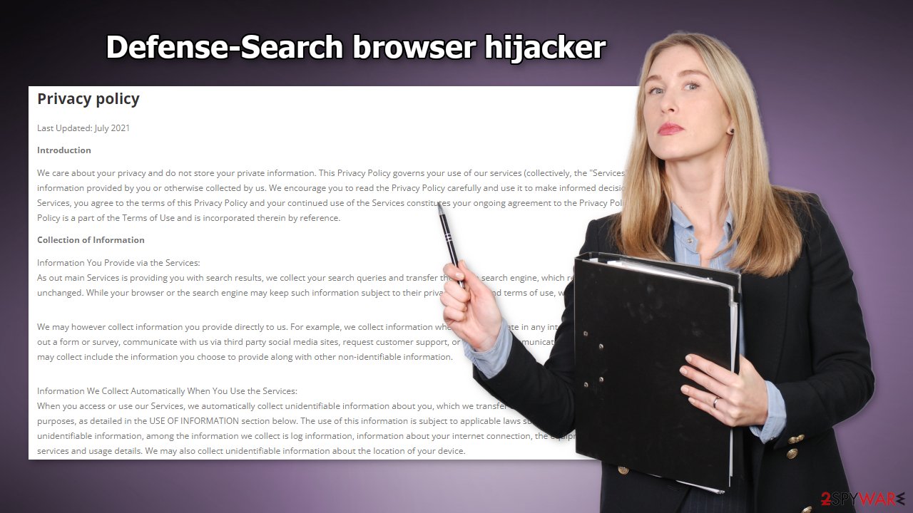 Defense-Search browser hijacker