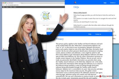 The image of Delta-search.com redirect virus