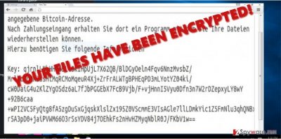 The example of Demo ransomware