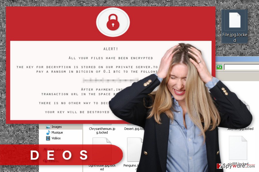 The image of Deos ransomware virus