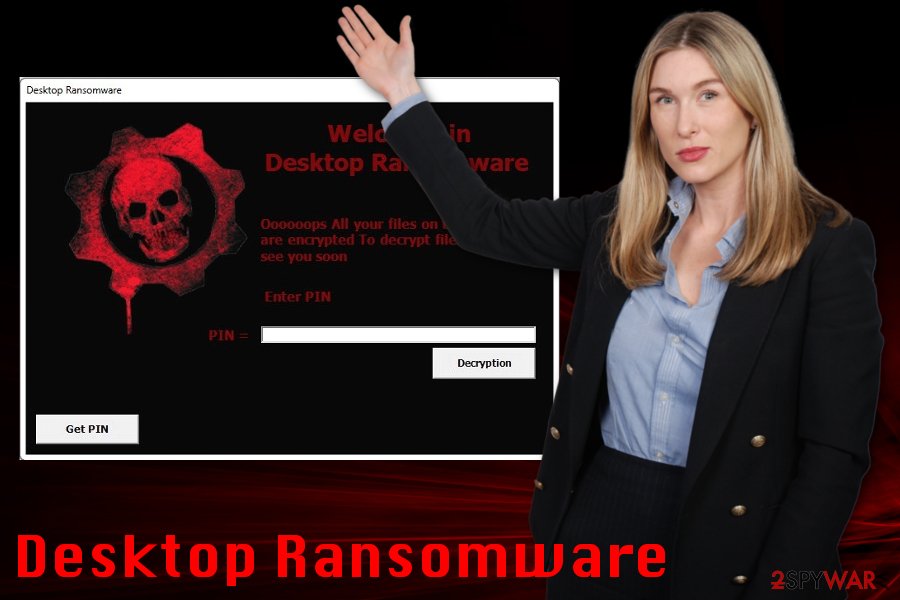 Desktop Ransomware lock screen