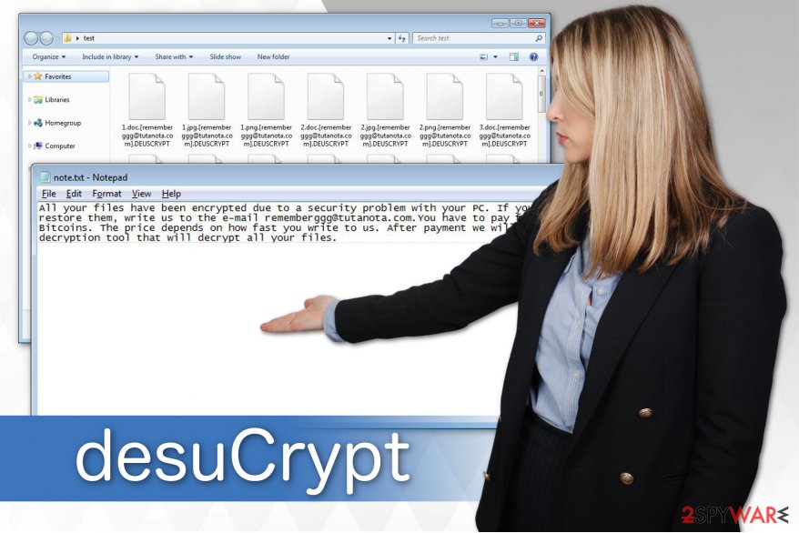 The illustration of desuCrypt ransomware