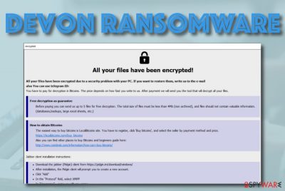 Devon ransomware virus