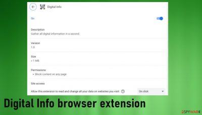 Digital Info browser extension