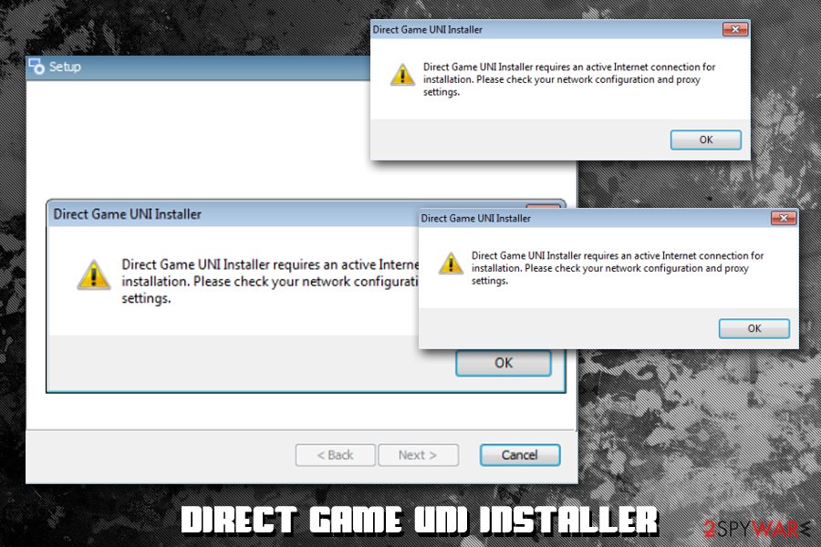 Direct Game UNI Installer malware