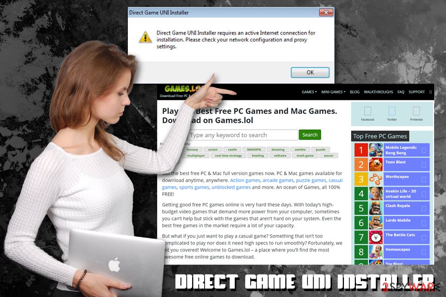 Direct Game UNI Installer virus