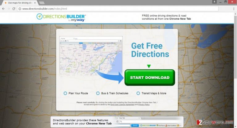 The screenshot of DirectionsBuilder Toolbar