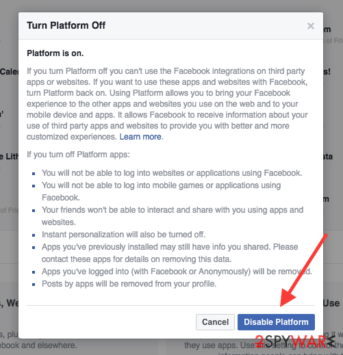 Facebook uninstall guide