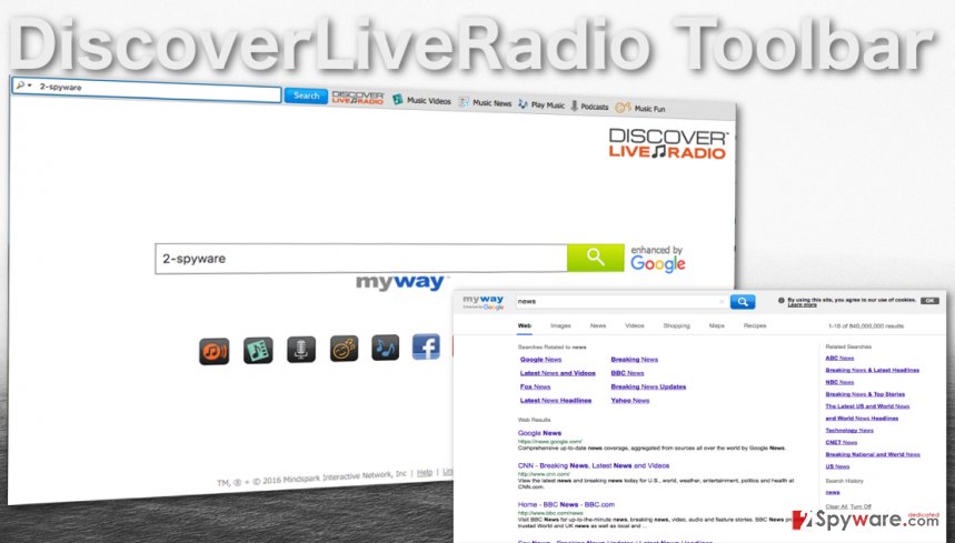 DiscoverLiveRadio Toolbar website screenshot DiscoverLiveRadio Toolbar website screenshot
