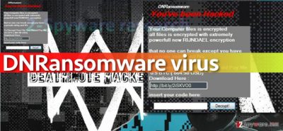Picture of DNRansomware virus