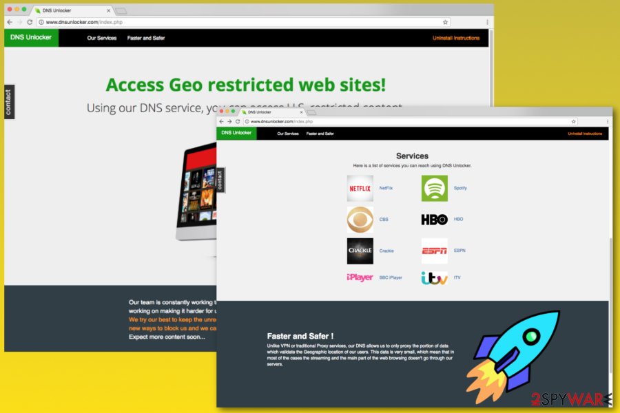 DNS Unlocker website