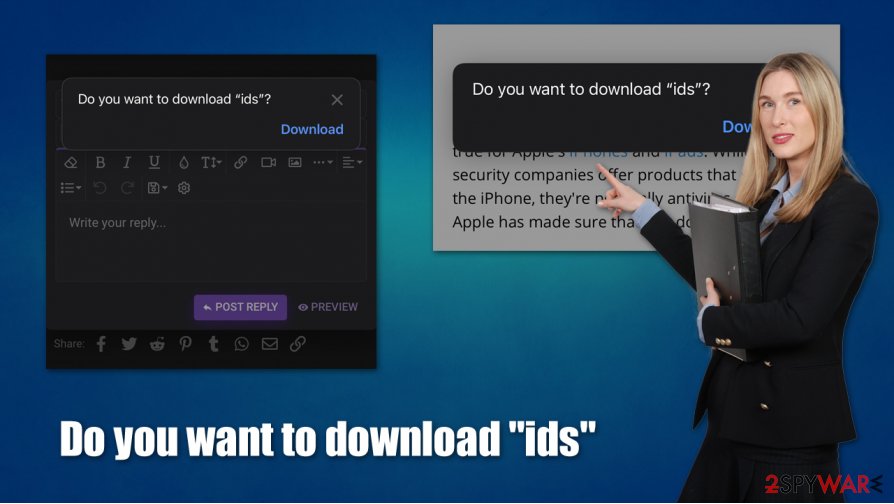 Do you want to download "ids" popup