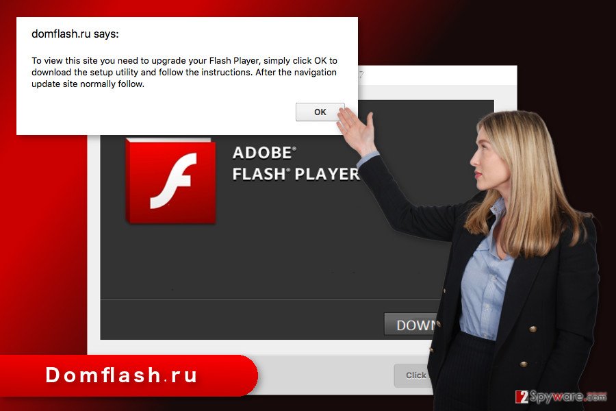 The illustration of Domflash.ru virus