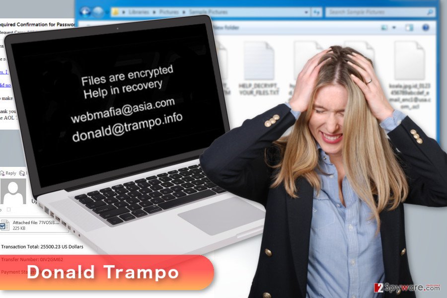 The image of Donald Trampo ransomware virus