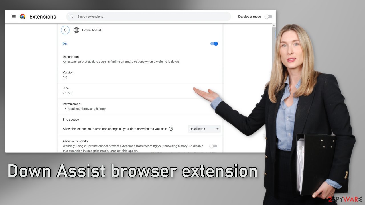 Down Assist browser extension
