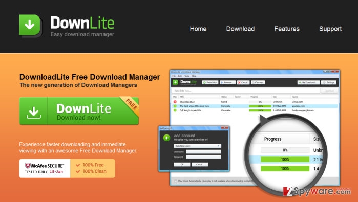 DownLite virus snapshot DownLite virus snapshot