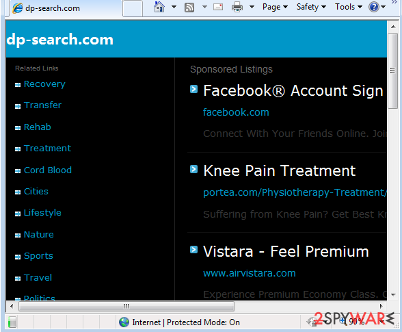 Dp-search.com redirect virus