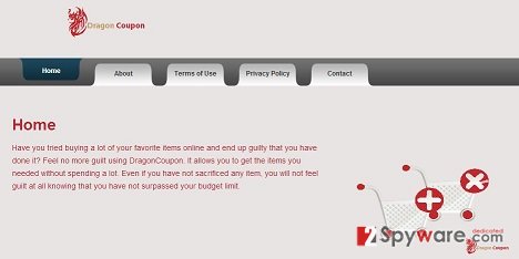 DragonCoupon virus snapshot DragonCoupon virus snapshot
