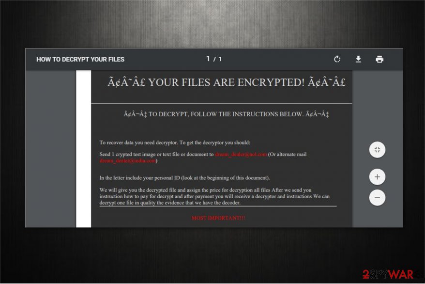 The new version of Globe Imposter ransomware virus