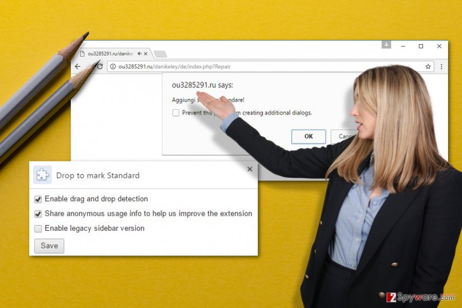 Drop to mark Standard adware virus Drop to mark Standard adware virus