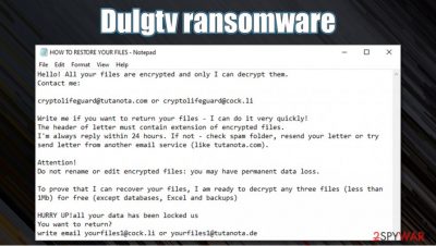 Dulgtv ransomware