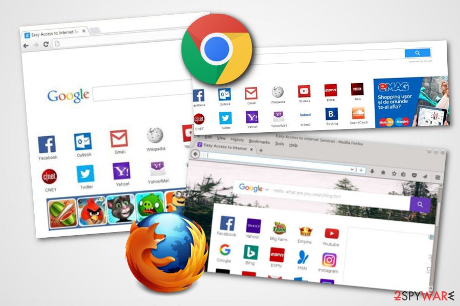 Easy Access to Internet Services browser-hijacking application