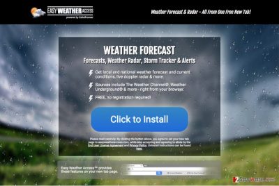 An image of Easy Weather Access download website