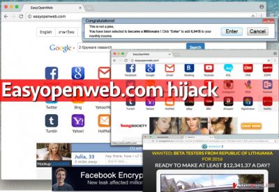 Image showing suspicious Easyopenweb.com ads
