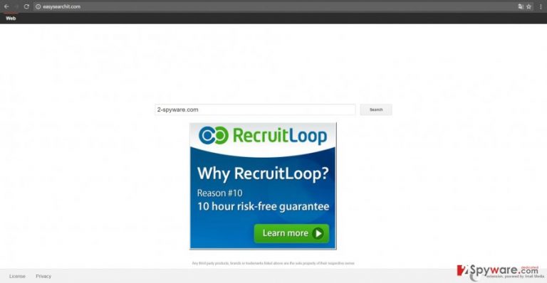The image of Easysearchit.com virus