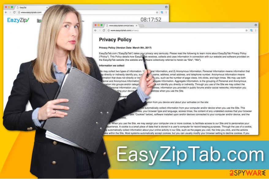 The illustration of EasyZipTab.com