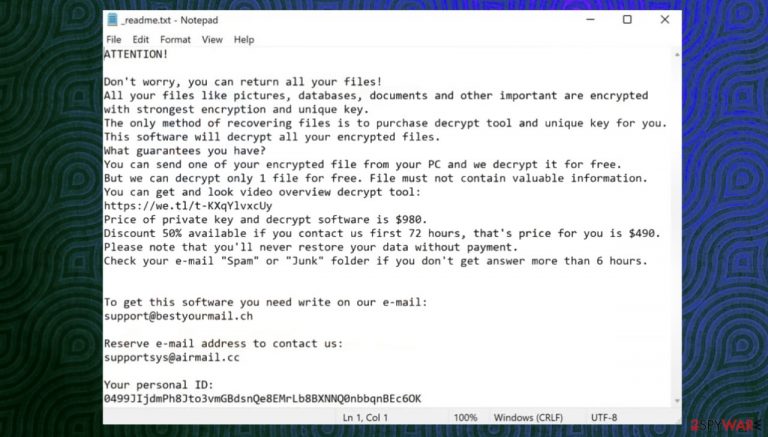 Efvc ransomware