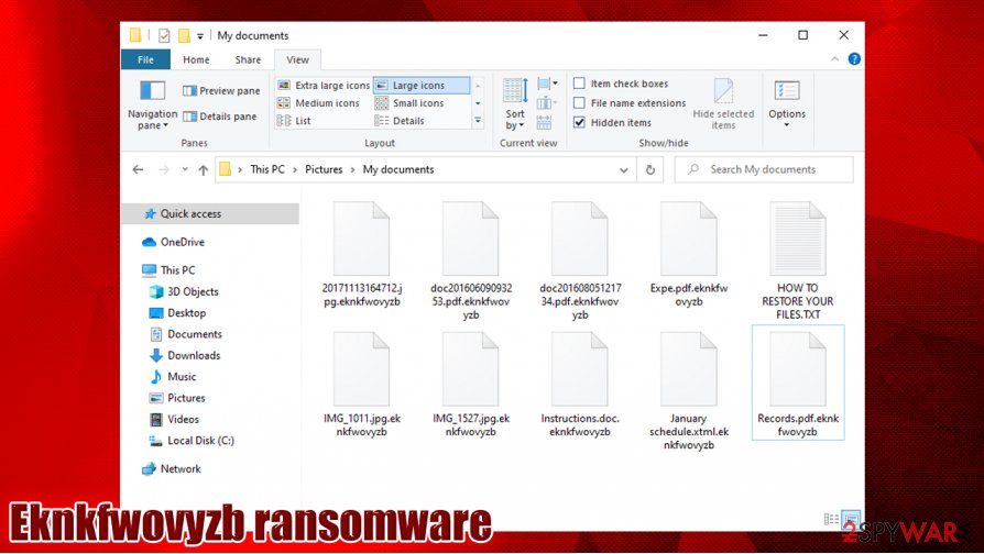 Eknkfwovyzb ransomware encrypted files
