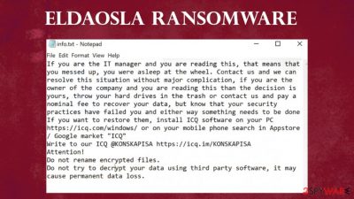 ELDAOSLA ransomware