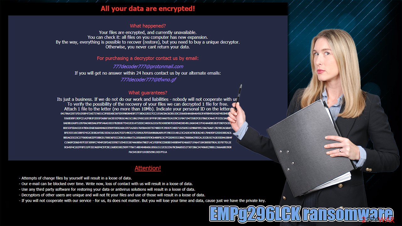 EMPg296LCK ransomware virus