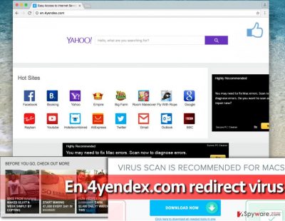 Image of En.4yendex.com virus and its bogus search engine