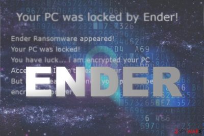 The image displaying Ender ransomware
