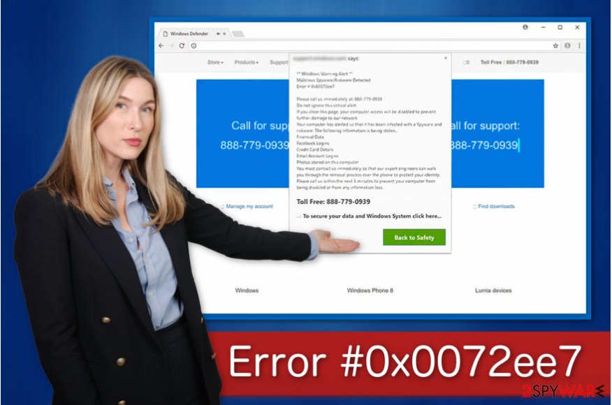 “Error #0x0072ee7” scam