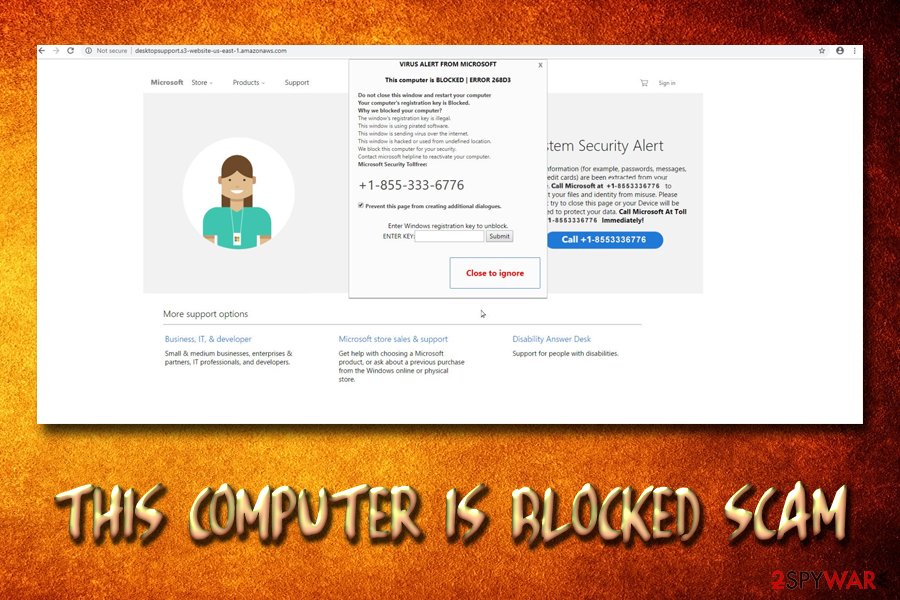 This Computer is BLOCKED scam