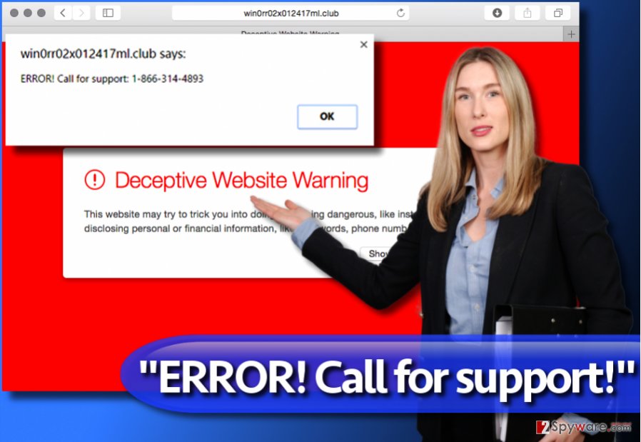 "ERROR! Call for support!" scam