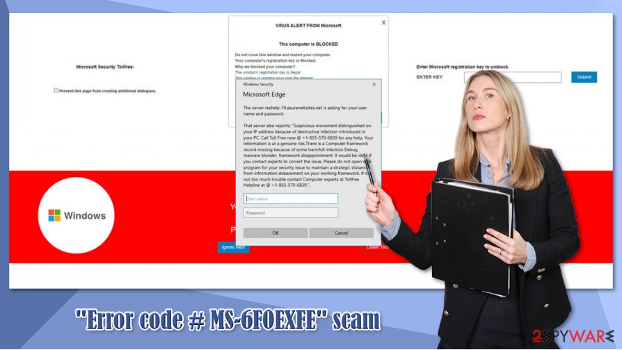 "Error code # MS-6F0EXFE" virus