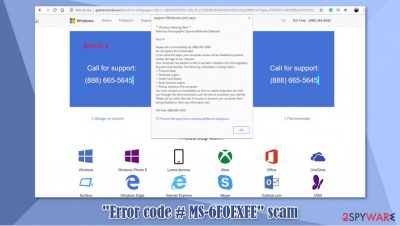 "Error code # MS-6F0EXFE" scam