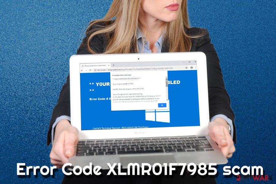 Error Code XLMR01F7985 fake alert