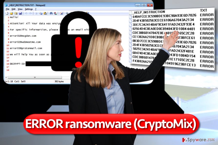 Error virus is a version of CryptoMix ransomware